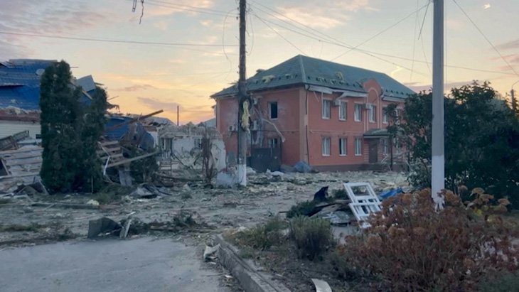 Vùng Kursk, miền tây nam nước Nga hoang tàn sau những đợt đột kích và không kích - Ảnh: REUTERS