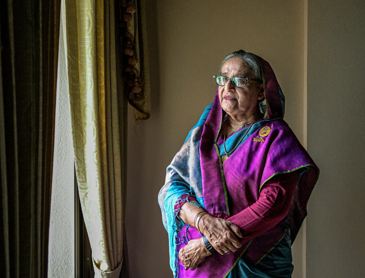 Cựu thủ tướng Bangladesh Sheikh Hasina - Ảnh: NEW YORK TIMES