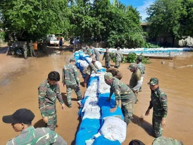 Thủ đô Vientiane của Lào phát cảnh báo lũ lụt do mực nước dâng cao - Ảnh 1.