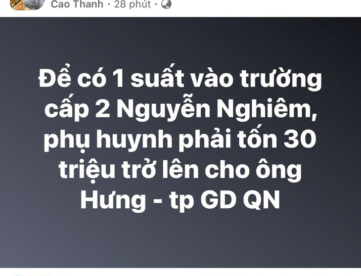 Tuyển đúng tuyến, lấy gì trưởng Phòng GD&ĐT TP Quảng Ngãi nhận tiền 'chạy trường' - Ảnh 2.