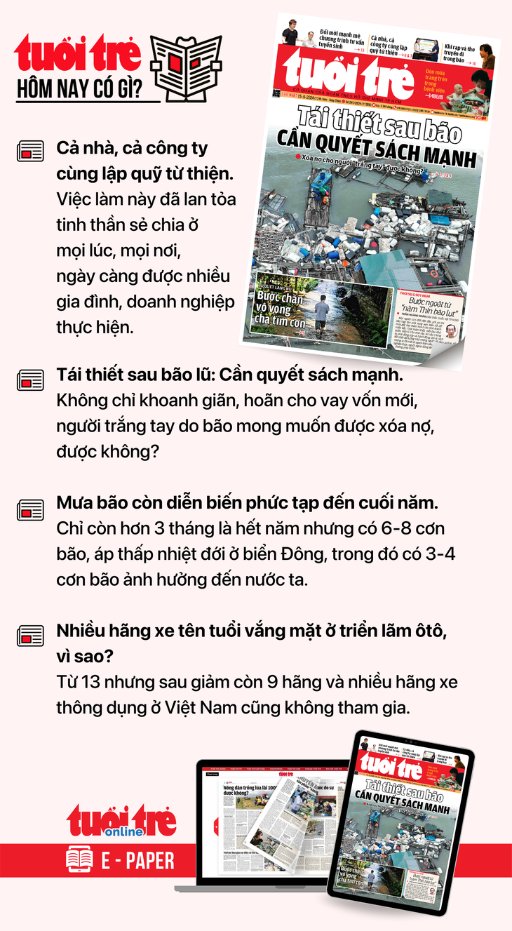 Tin tức sáng 15-9: Hệ thống đê điều ghi nhận trên 300 sự cố trong đợt lũ lụt lớn phía Bắc - Ảnh 4.