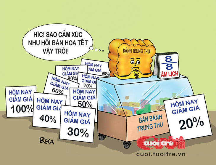 Ngày cuối cùng, bánh trung thu nghĩ về hoa Tết - Ảnh 1.