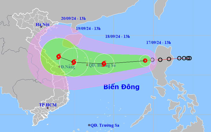 Khả năng cao áp thấp nhiệt đới/bão đi vào khu vực Thanh Hóa - Quảng Ngãi - Ảnh 2.