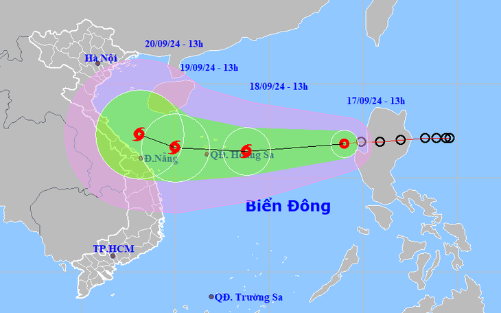 Dự báo miền Trung mưa lớn diện rộng, có nơi trên 500mm do áp thấp nhiệt đới - Ảnh 1.