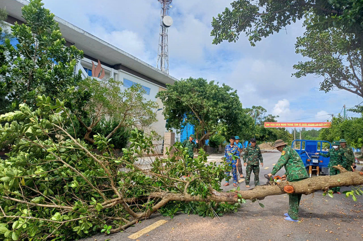 Người dân Quảng Trị đưa tàu cá vào âu, giằng néo nhà cửa, chèn mái nhà bằng bao cát - Ảnh 2.