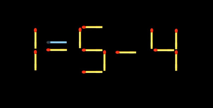 Thử tài IQ: Di chuyển một que diêm để 1-5=4 thành phép tính đúng - Ảnh 1.