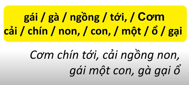 Thử tài tiếng Việt: Sắp xếp các từ sau thành câu có nghĩa (P131) - Ảnh 1.