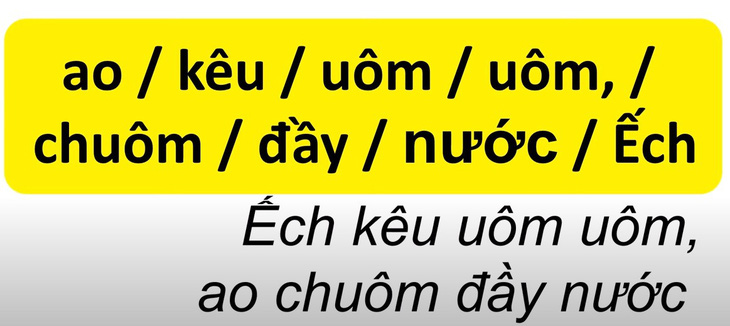 Thử tài tiếng Việt: Sắp xếp các từ sau thành câu có nghĩa (P132) - Ảnh 1.