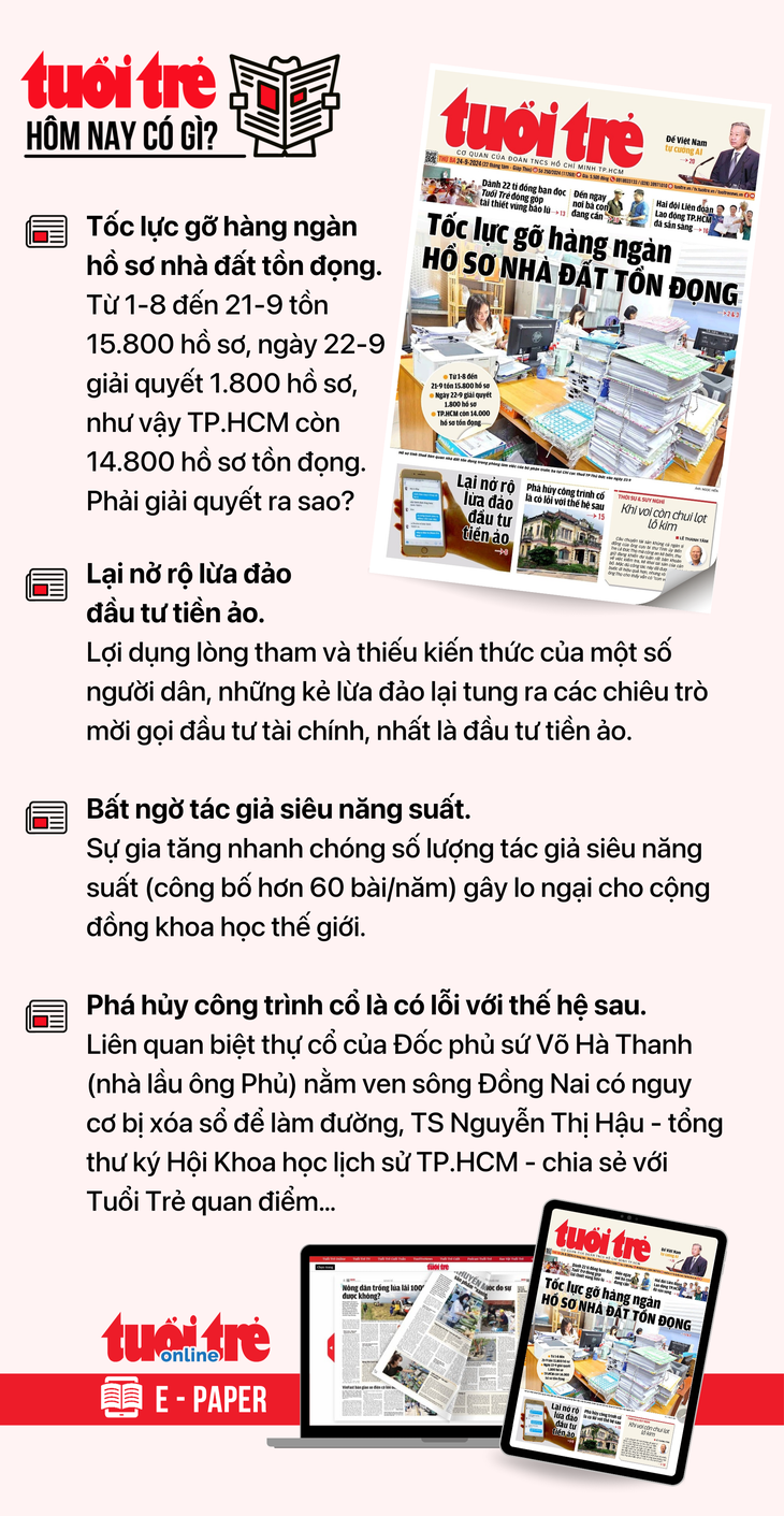 Tin tức sáng 24-9: 1.714 tỉ đồng ủng hộ đồng bào bị bão lũ; Phạt chủ dự án 'ém' thông tin trái phiếu - Ảnh 3.