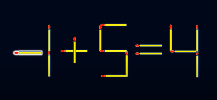 Thử tài IQ: Di chuyển một que diêm để 7+5=4 thành phép tính đúng - Ảnh 1.