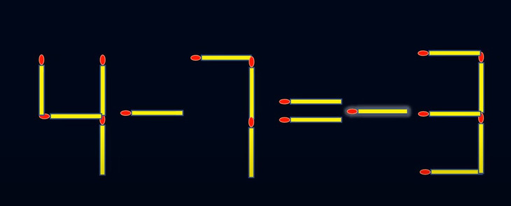 Thử tài IQ: Di chuyển một que diêm để 3+11=7 thành phép tính đúng - Ảnh 1.