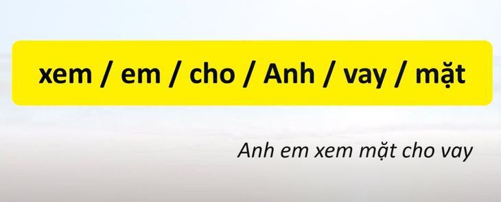 Thử tài tiếng Việt: Sắp xếp các từ sau thành câu có nghĩa (P139) - Ảnh 1.