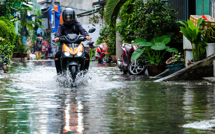 Hẻm ngập nửa tháng, đường như ‘áo cá’ quận Bình Tân tổng kiểm tra và kiến nghị nạo vét cống - Ảnh 3.