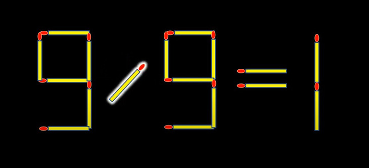 Thử tài IQ: Di chuyển một que diêm để 9-9=1 thành phép tính đúng - Ảnh 1.