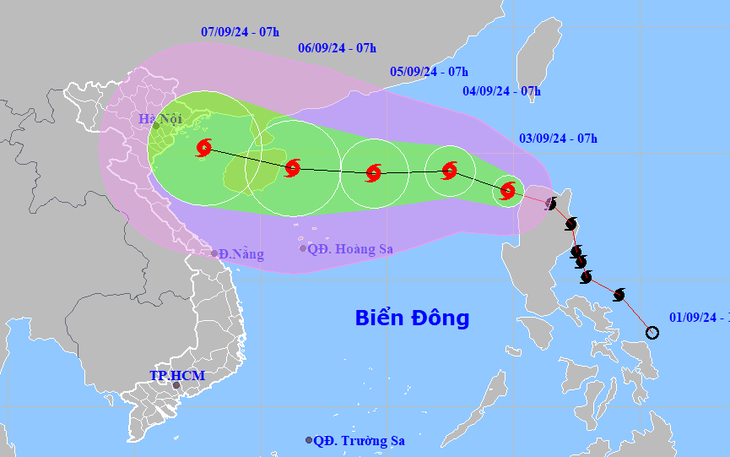 Bão số 3 có thể mạnh cấp 13, giật cấp 16, ngày 6-9 vào vịnh Bắc Bộ - Ảnh 2.