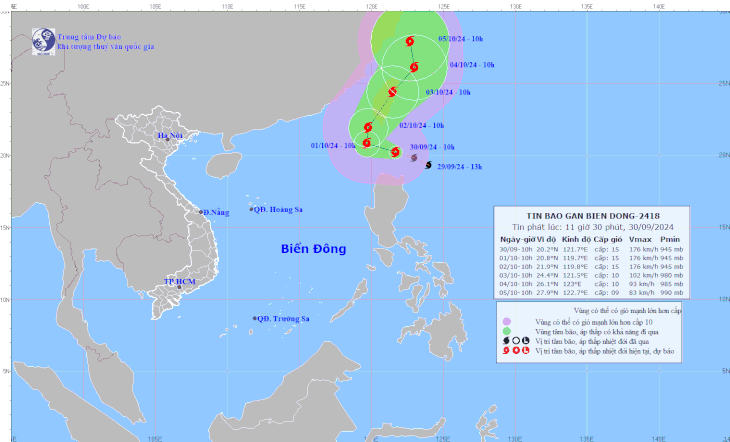 Bão Krathon khả năng vào Bắc Biển Đông, từ Quảng Ninh đến Bình Định phải theo sát diễn biến - Ảnh 1.