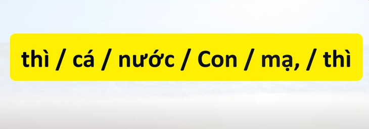 Thử tài tiếng Việt: Sắp xếp các từ sau thành câu có nghĩa (P140) - Ảnh 1.