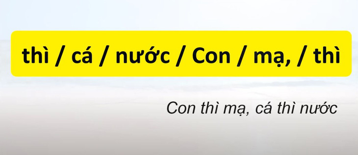 Thử tài tiếng Việt: Sắp xếp các từ sau thành câu có nghĩa (P140) - Ảnh 1.