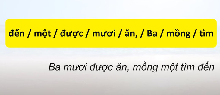 Thử tài tiếng Việt: Sắp xếp các từ sau thành câu có nghĩa (P140) - Ảnh 1.