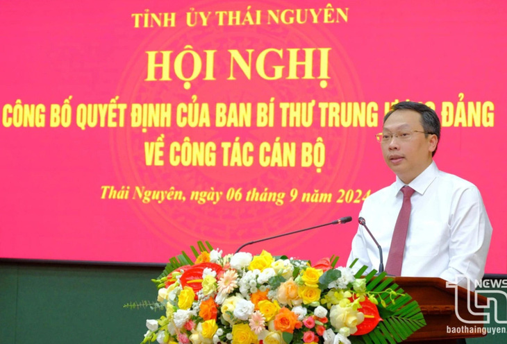 Ông Nguyễn Huy Dũng giữ chức phó bí thư Tỉnh ủy Thái Nguyên - Ảnh 1.