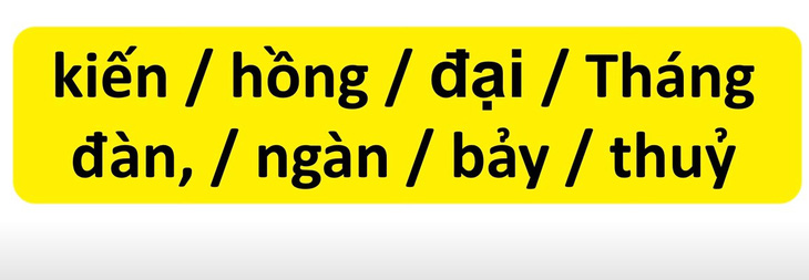 Thử tài tiếng Việt: Sắp xếp các từ sau thành câu có nghĩa (P124) - Ảnh 1.