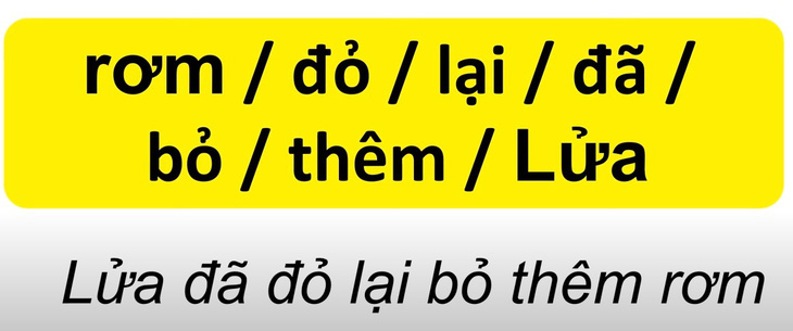 Thử tài tiếng Việt: Sắp xếp các từ sau thành câu có nghĩa (P124) - Ảnh 1.