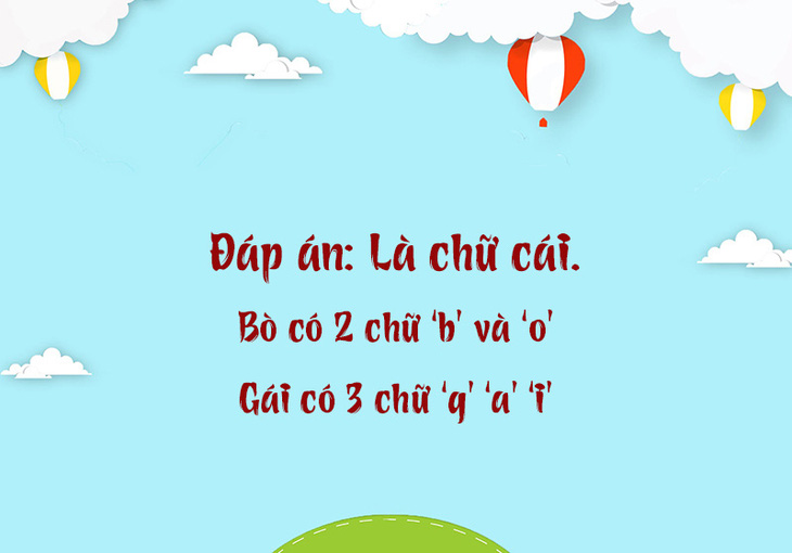 Cái gì con bò có 2, con gái có 3? - Ảnh 1.