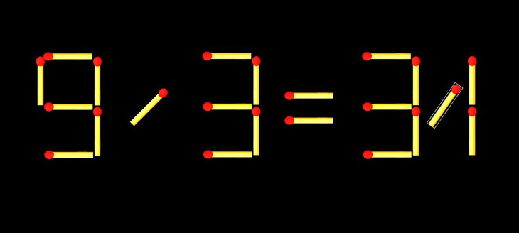 Thử tài IQ: Di chuyển một que diêm để 9x3=31 thành phép tính đúng - Ảnh 1.