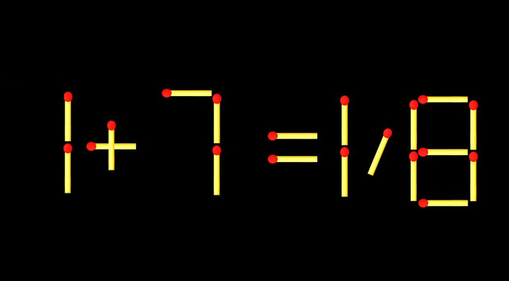 Thử tài IQ: Di chuyển một que diêm để 7+7=18 thành phép tính đúng - Ảnh 1.