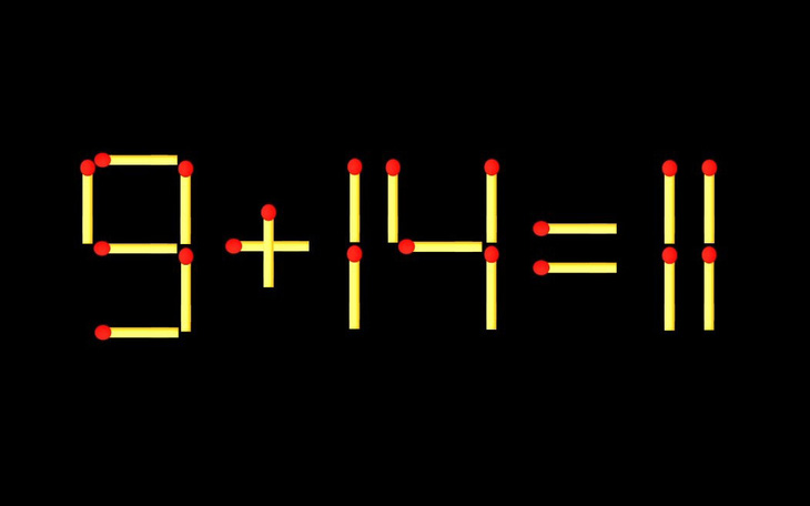 Thử tài IQ: Di chuyển một que diêm để 6+11=6 thành phép tính đúng - Ảnh 7.