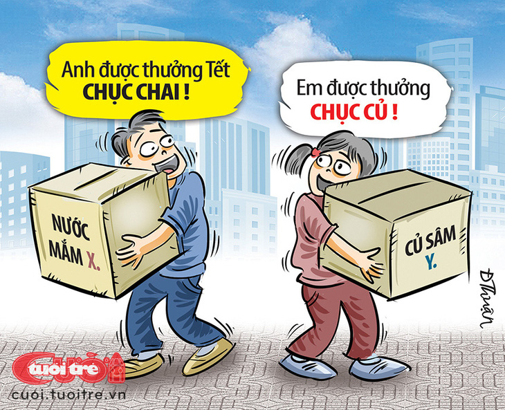 Công nhân được thưởng Tết chục chai, chục củ, xài bao giờ mới hết - Ảnh 1.