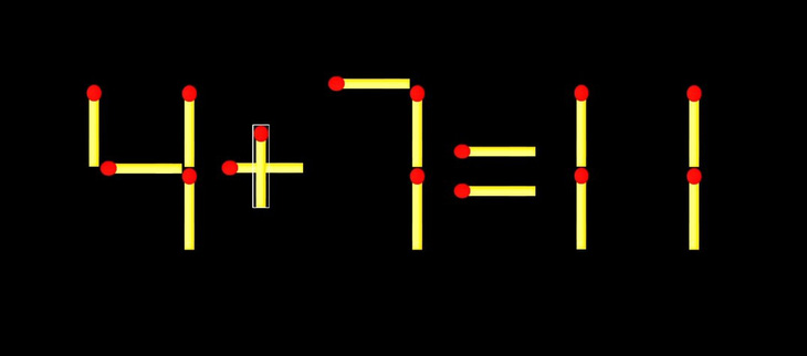 Thử tài IQ: Di chuyển một que diêm để 9+11=7 thành phép tính đúng - Ảnh 1.