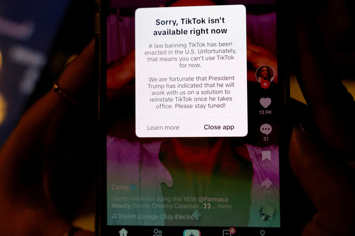 TikTok đã ngừng hoạt động ở Mỹ - Ảnh 1.