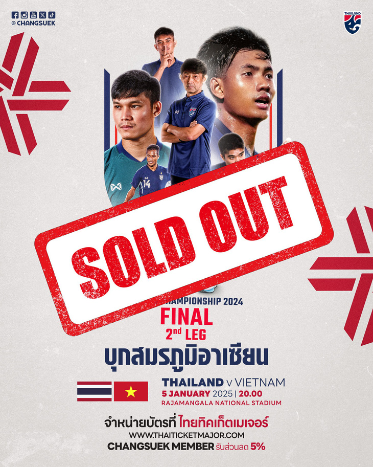 Vé chung kết lượt về ASEAN Cup tại Thái Lan bán hết sạch sau 3 tiếng - Ảnh 1.