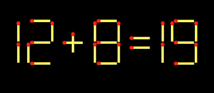 Thử tài IQ: Di chuyển một que diêm để 6+12=7 thành phép tính đúng - Ảnh 2.