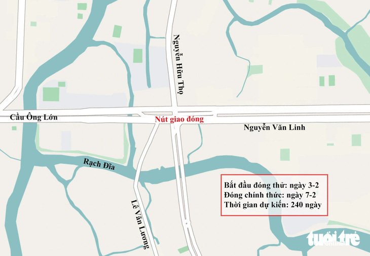 Nút giao Nguyễn Văn Linh - Nguyễn Hữu Thọ được trả lại lối đi sau gần một năm 'đóng cửa' - Ảnh 3.