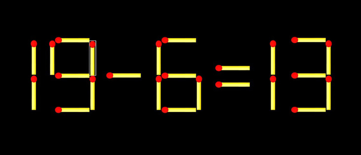 Thử tài IQ: Di chuyển một que diêm để 61+3=8 thành phép tính đúng - Ảnh 1.