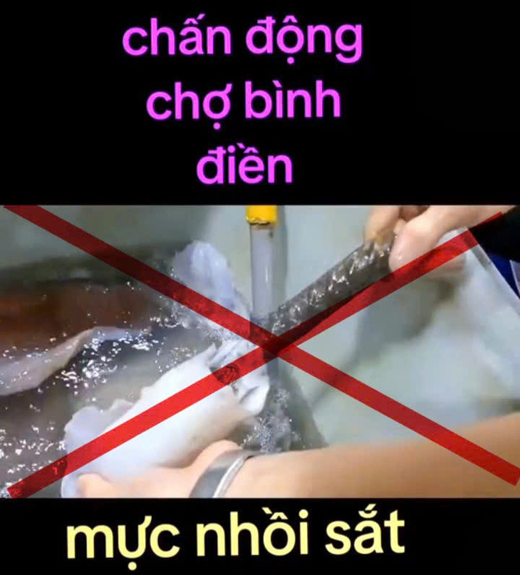 Clip mực nhồi sắt ở chợ Bình Điền là hoàn toàn sai sự thật - Ảnh 1.