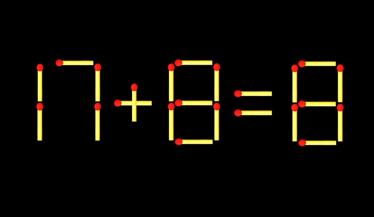 Thử tài IQ: Di chuyển một que diêm để 17+8=8 thành phép tính đúng - Ảnh 1.