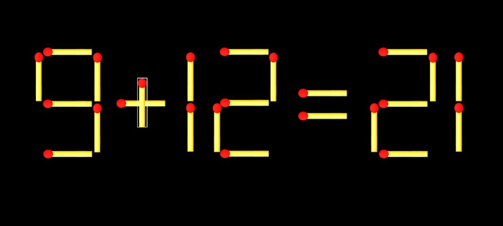 Thử tài IQ: Di chuyển một que diêm để 9+9=6 thành phép tính đúng - Ảnh 1.