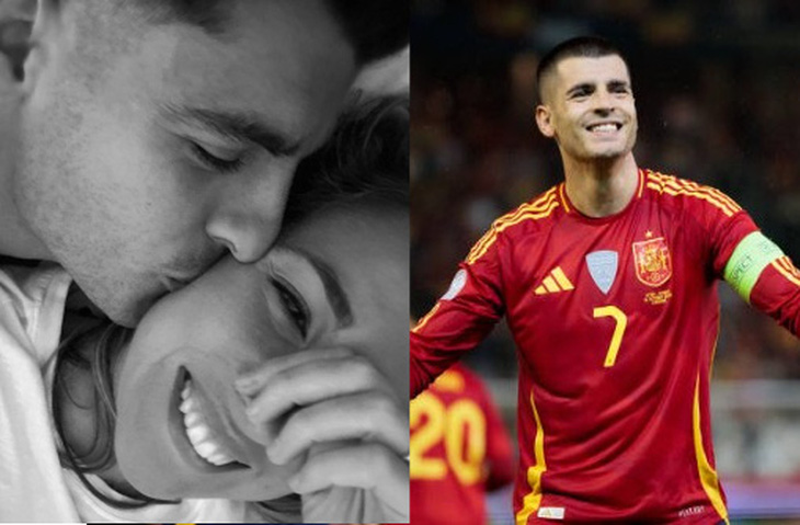 Morata cùng vợ 'gương vỡ lại lành' sau 5 tháng chia tay - Ảnh 1.