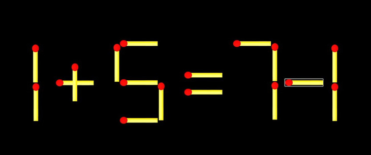 Thử tài IQ: Di chuyển một que diêm để 1+5=77 thành phép tính đúng - Ảnh 1.