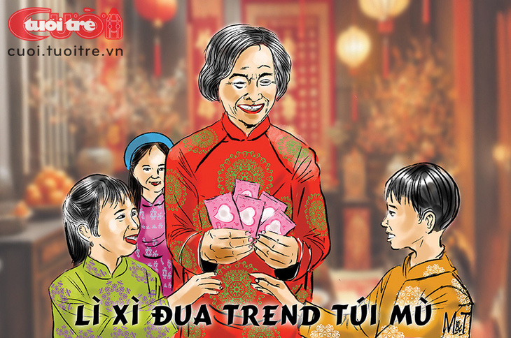 Bà ngoại lì xì đu trend túi mù - Ảnh 1.