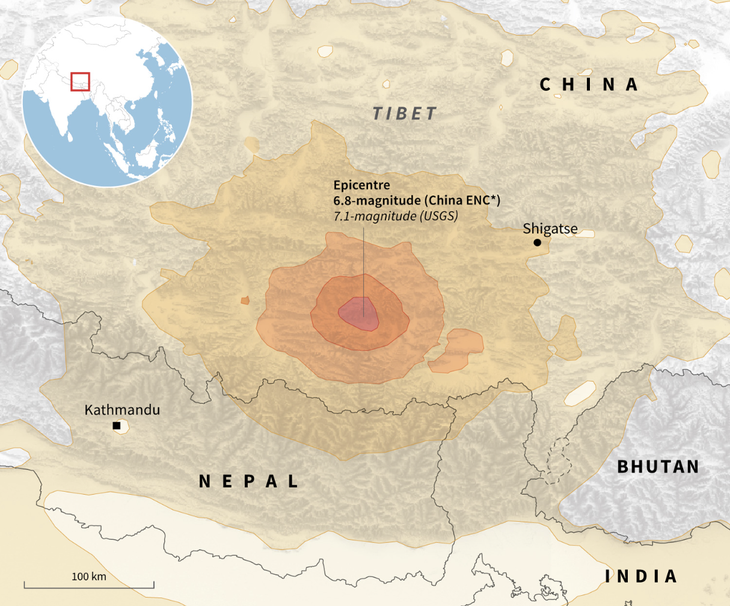 Động đất mạnh ở Tây Tạng: Ít nhất 53 người chết, rung chấn lan đến Nepal, Ấn Độ - Ảnh 7.