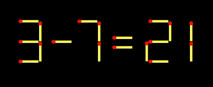 Thử tài IQ: Di chuyển một que diêm để 3-7=21 thành phép tính đúng - Ảnh 1.