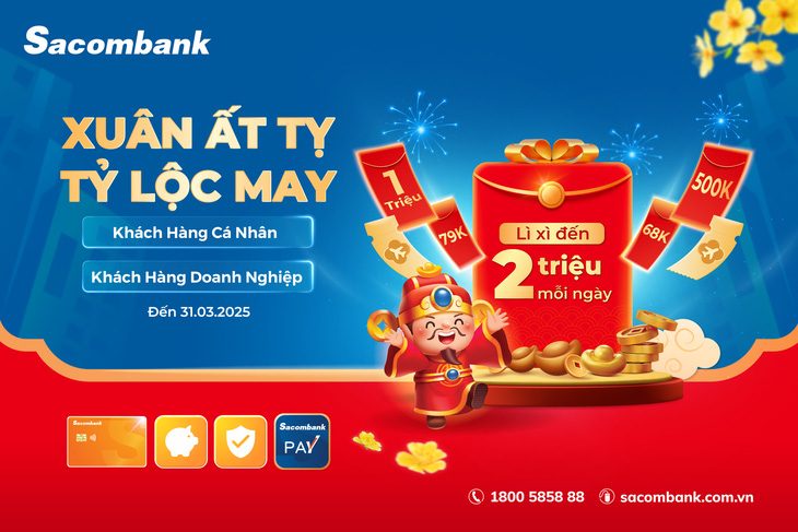 Sacombank trao “tỉ lộc may’ tri ân khách hàng - Ảnh 1.