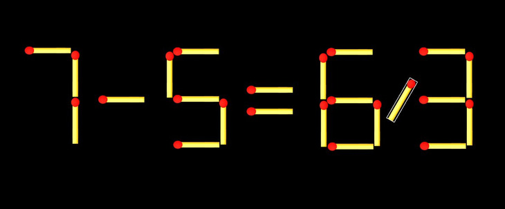 Thử tài IQ: Di chuyển một que diêm để 7-5=69 thành phép tính đúng - Ảnh 1.