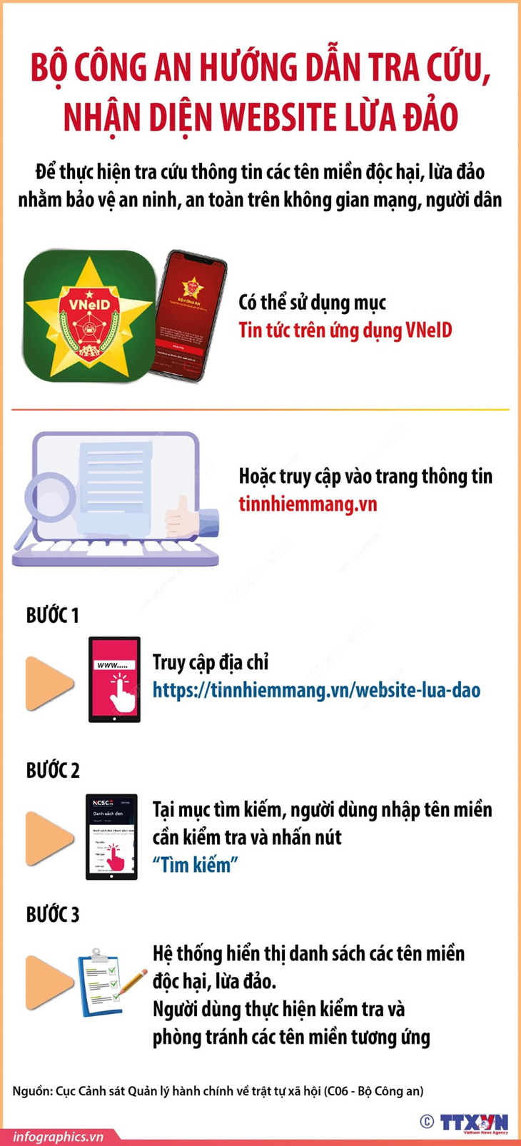 Bộ Công an hướng dẫn tra cứu, nhận diện website lừa đảo - Ảnh 1.