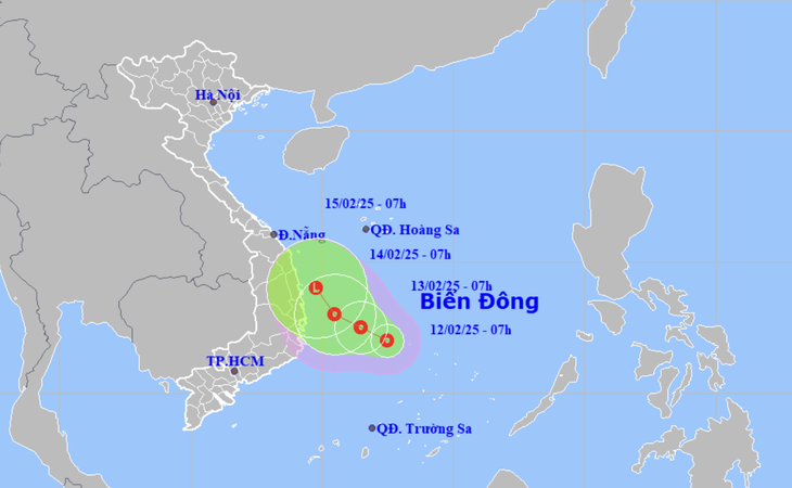 Vùng áp thấp mạnh lên thành áp thấp nhiệt đới - Ảnh 1.