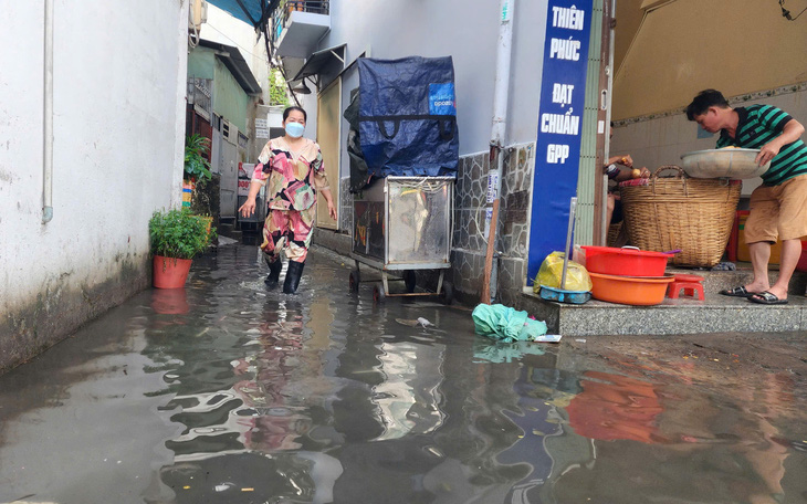 Chuẩn bị nâng cấp chỉnh trang, giải quyết tình trạng ngập tại hẻm 45 Lê Cơ, quận Bình Tân - Ảnh 2.